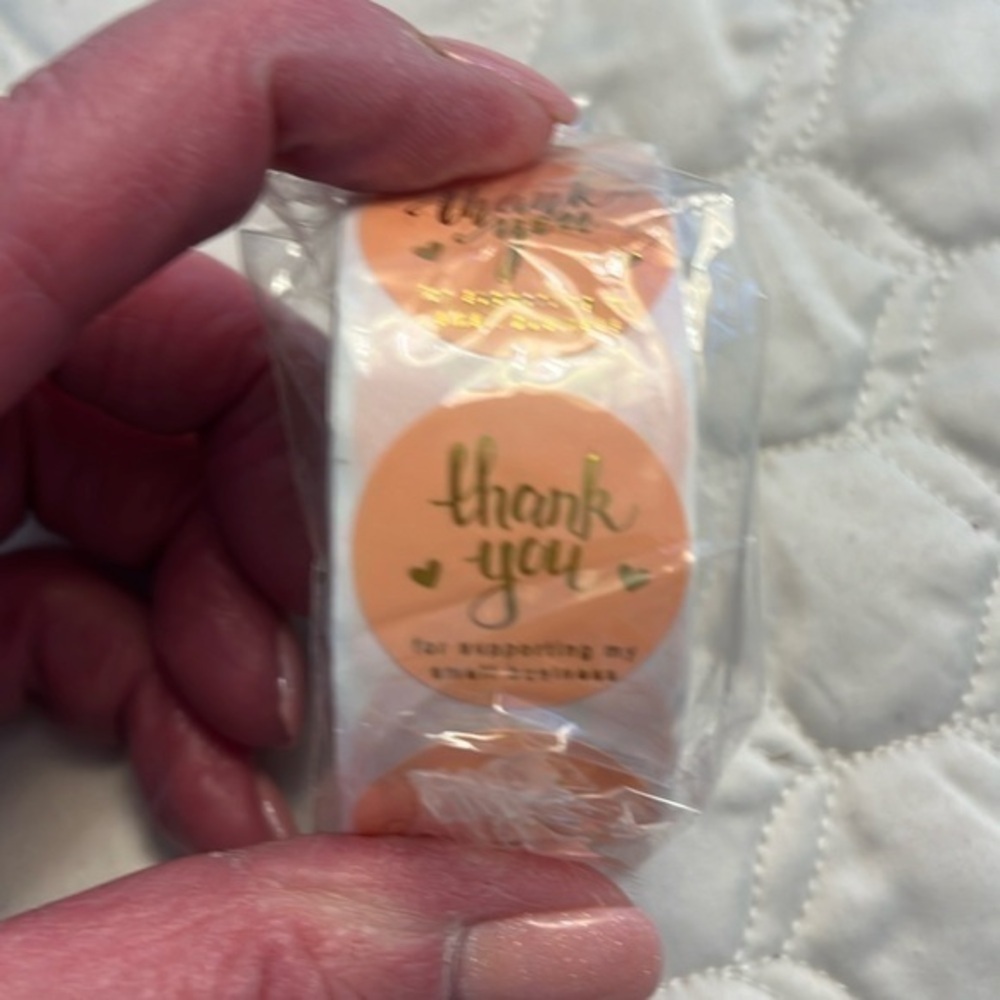 Thank You Stickers Roll Of 500 Size 1 inch NWOT